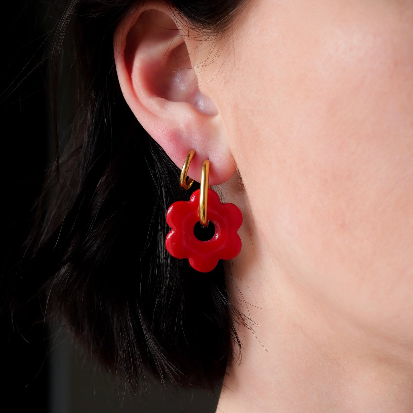 Fleur signature - Rosso (pendentifs seuls)