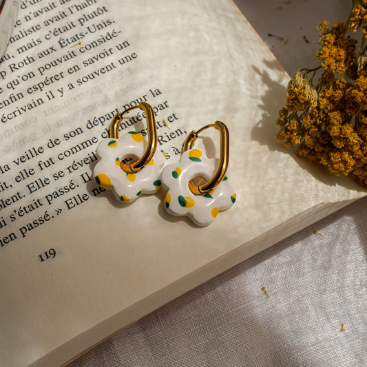 Fleurs signatures - Citrons (pendentifs seuls)