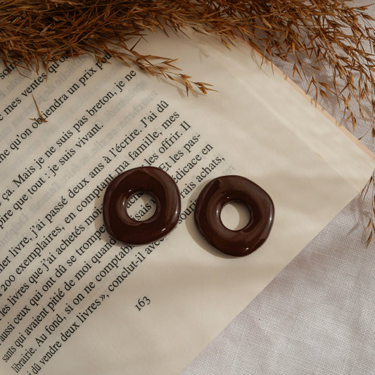 Elément - Donut chocolat (pendentifs seuls)