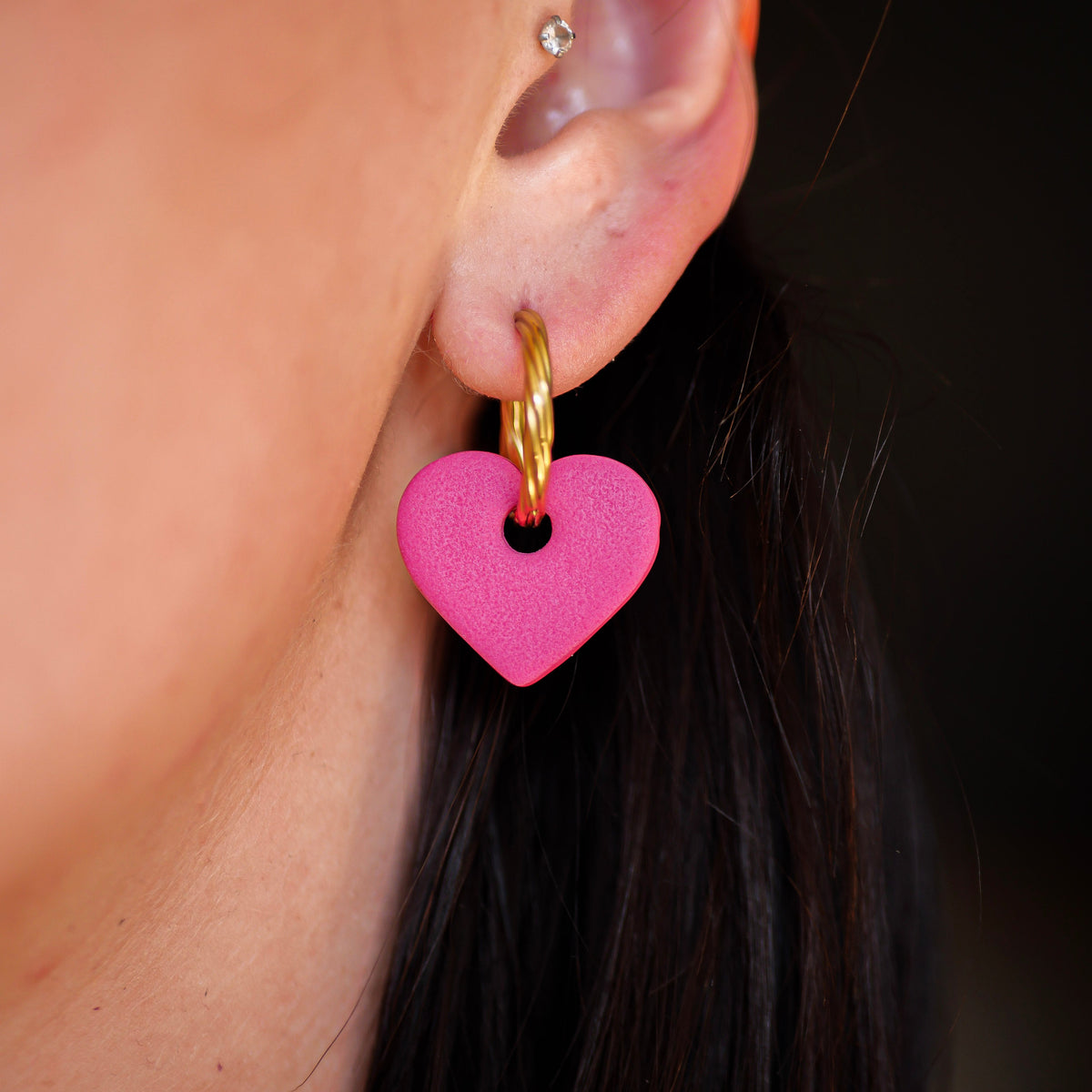 Coeur Fuchsia (pendentifs seuls)