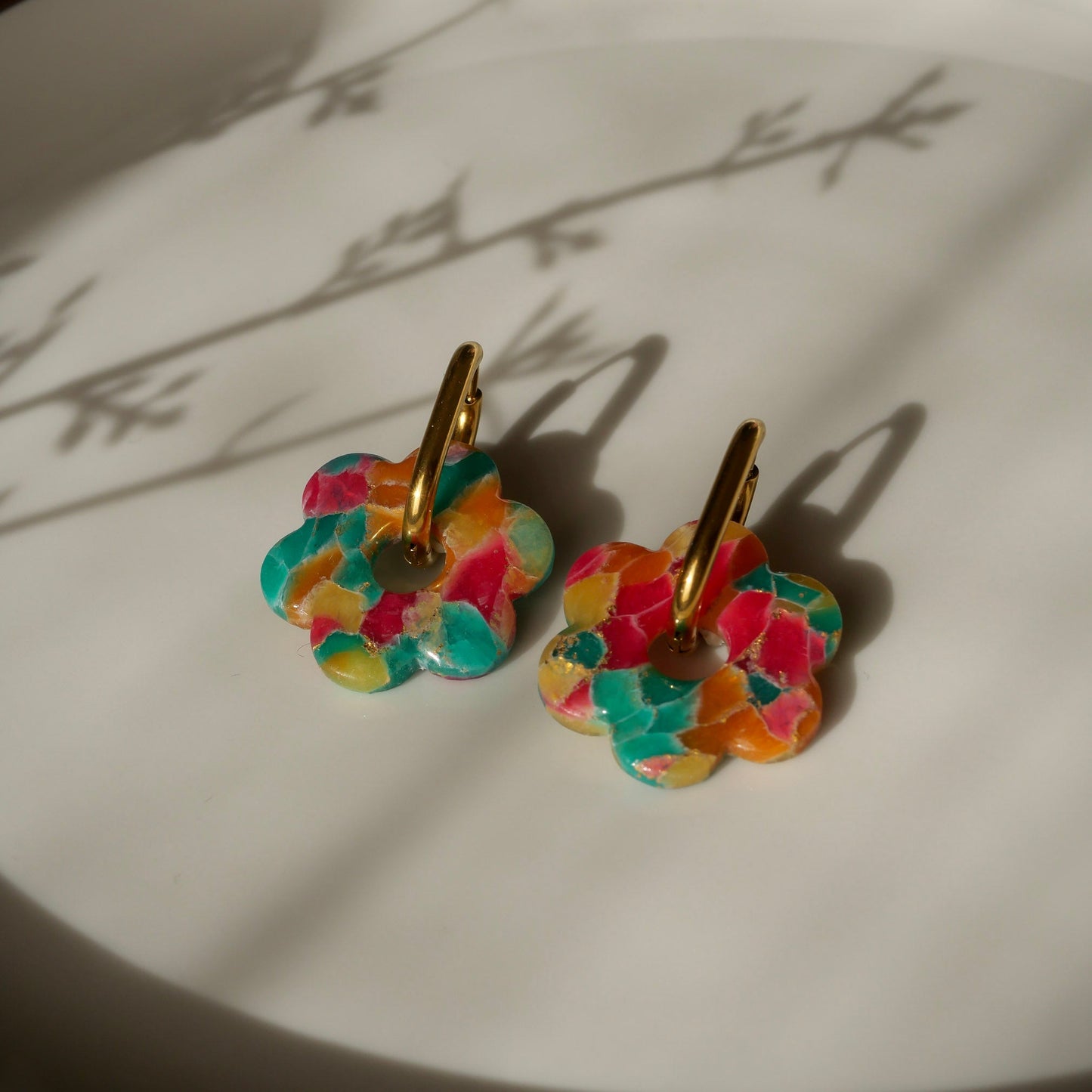 Fleur signature - Mosaïque Solaire (pendentifs seuls)