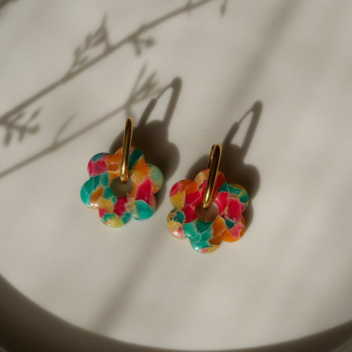 Fleur signature - Mosaïque Solaire (pendentifs seuls)