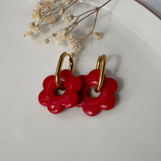 Fleur signature - Rosso (pendentifs seuls)