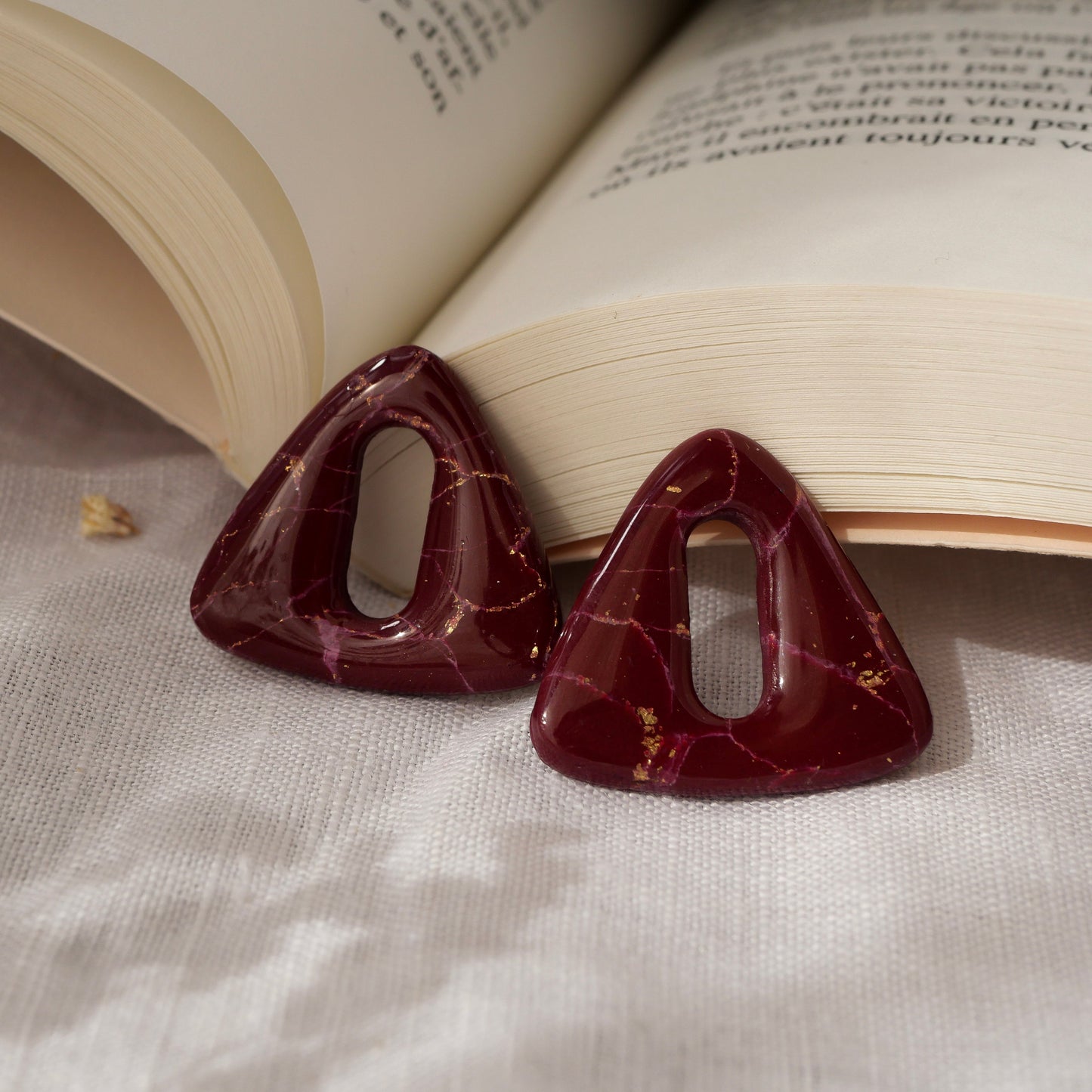 Elément - Bordeaux marbré (pendentifs seuls)