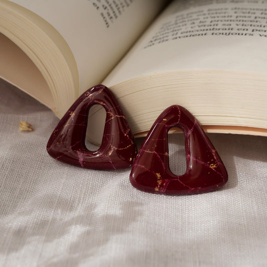 Elément - Bordeaux marbré (pendentifs seuls)