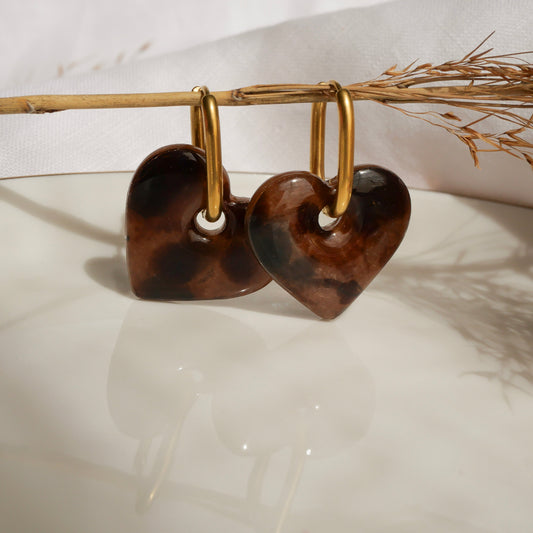 Cœurs - Tortoise (pendentifs seuls)