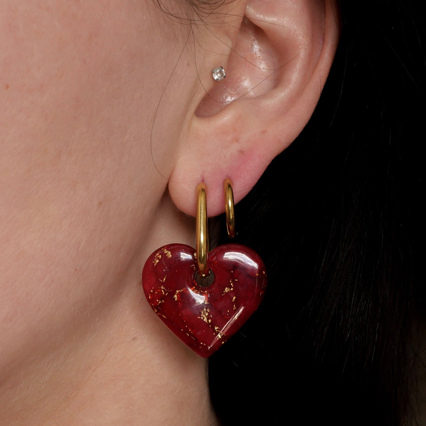 Cœurs - Tendresse dorée (pendentifs seuls)