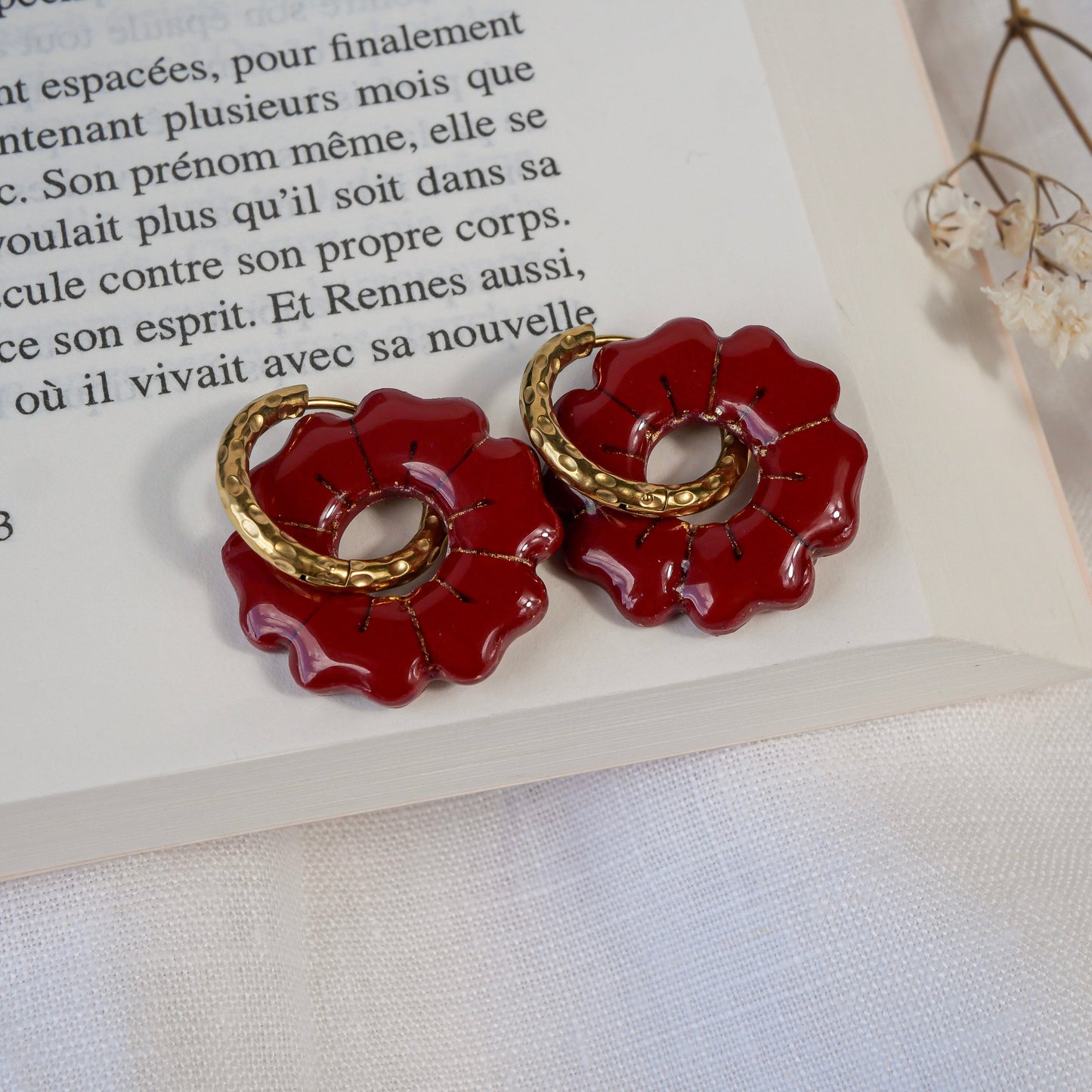 Fleurs - Coqueliquots (pendentifs seuls)