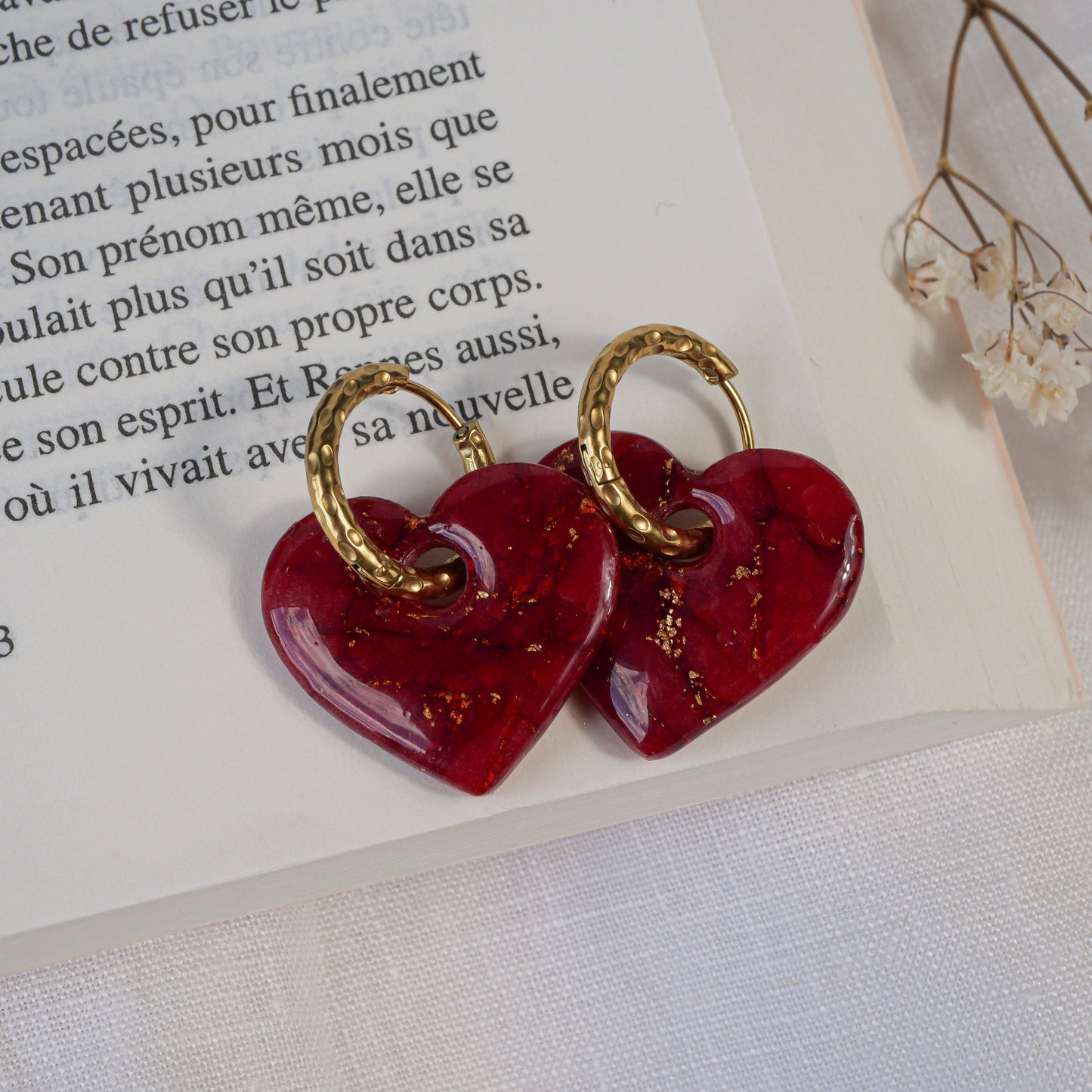 Cœurs - Tendresse dorée (pendentifs seuls)