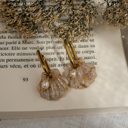 Écume- Or (pendentifs + perles)