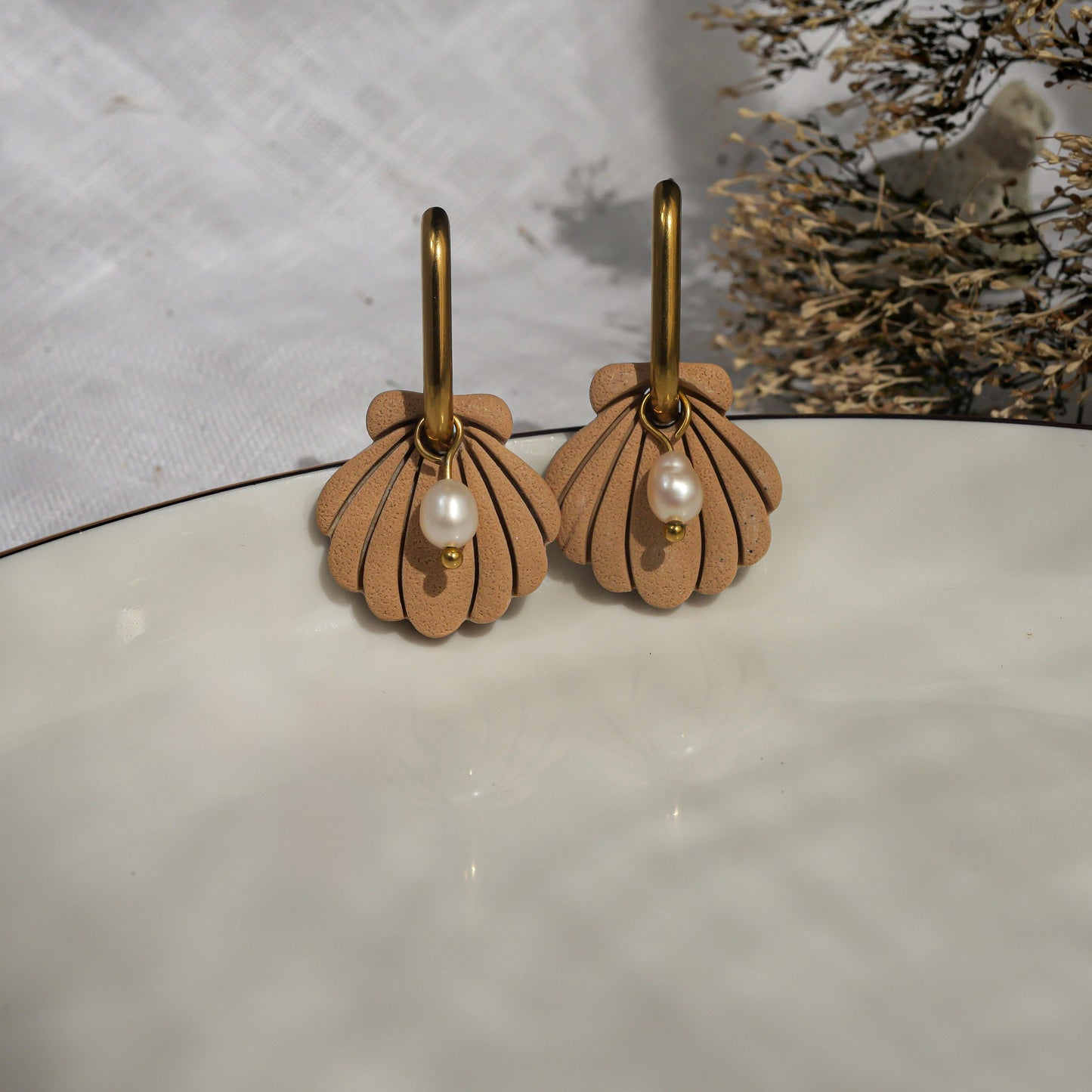 Écume- Sable version dorée (pendentifs + perles)