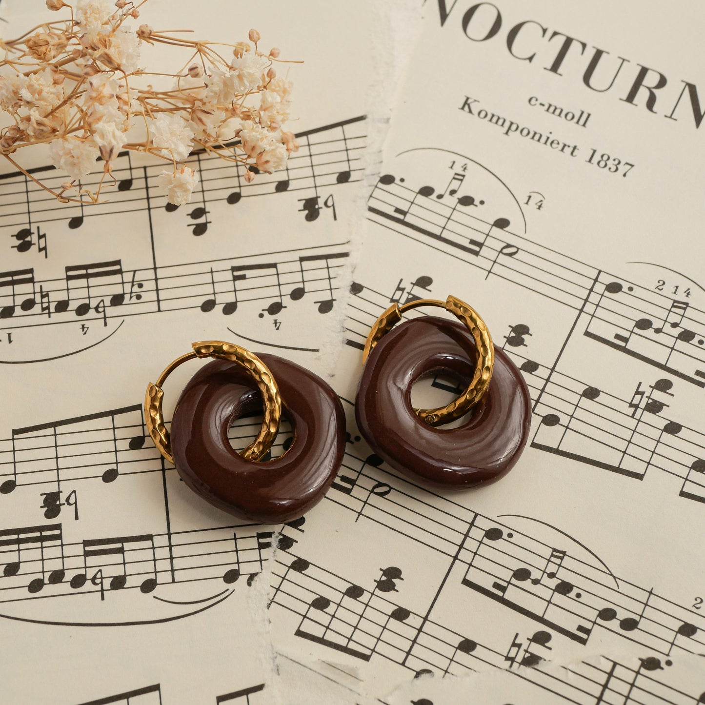 Elément - Donut chocolat (pendentifs seuls)