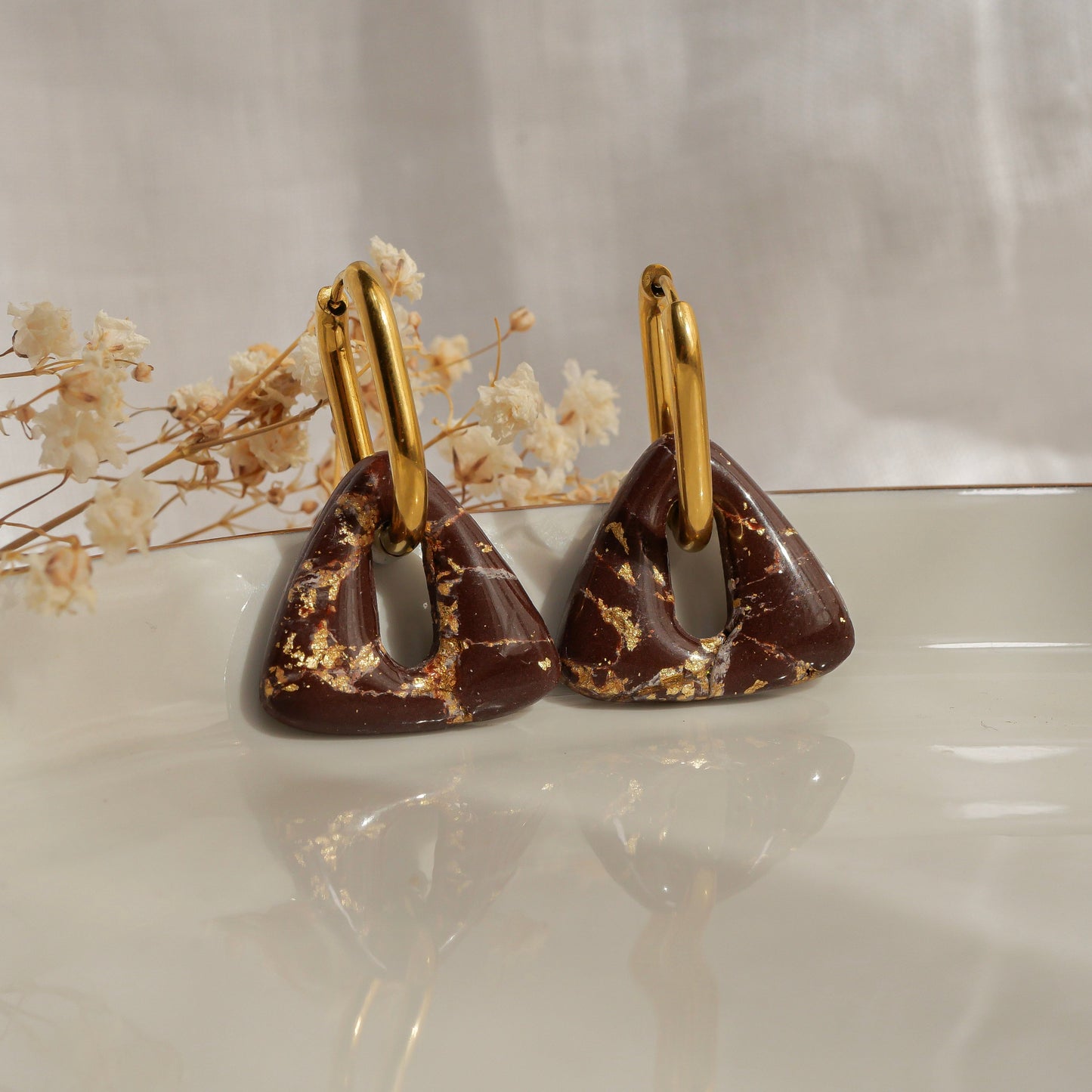 Elément - Mini Chocolat Glacé Doré (pendentifs seuls)