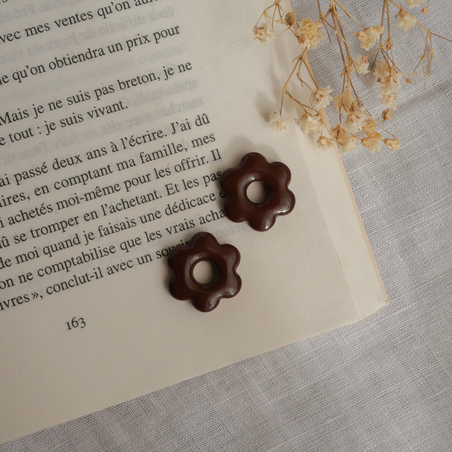 Mini Fleur Chocolat (pendentifs seuls)