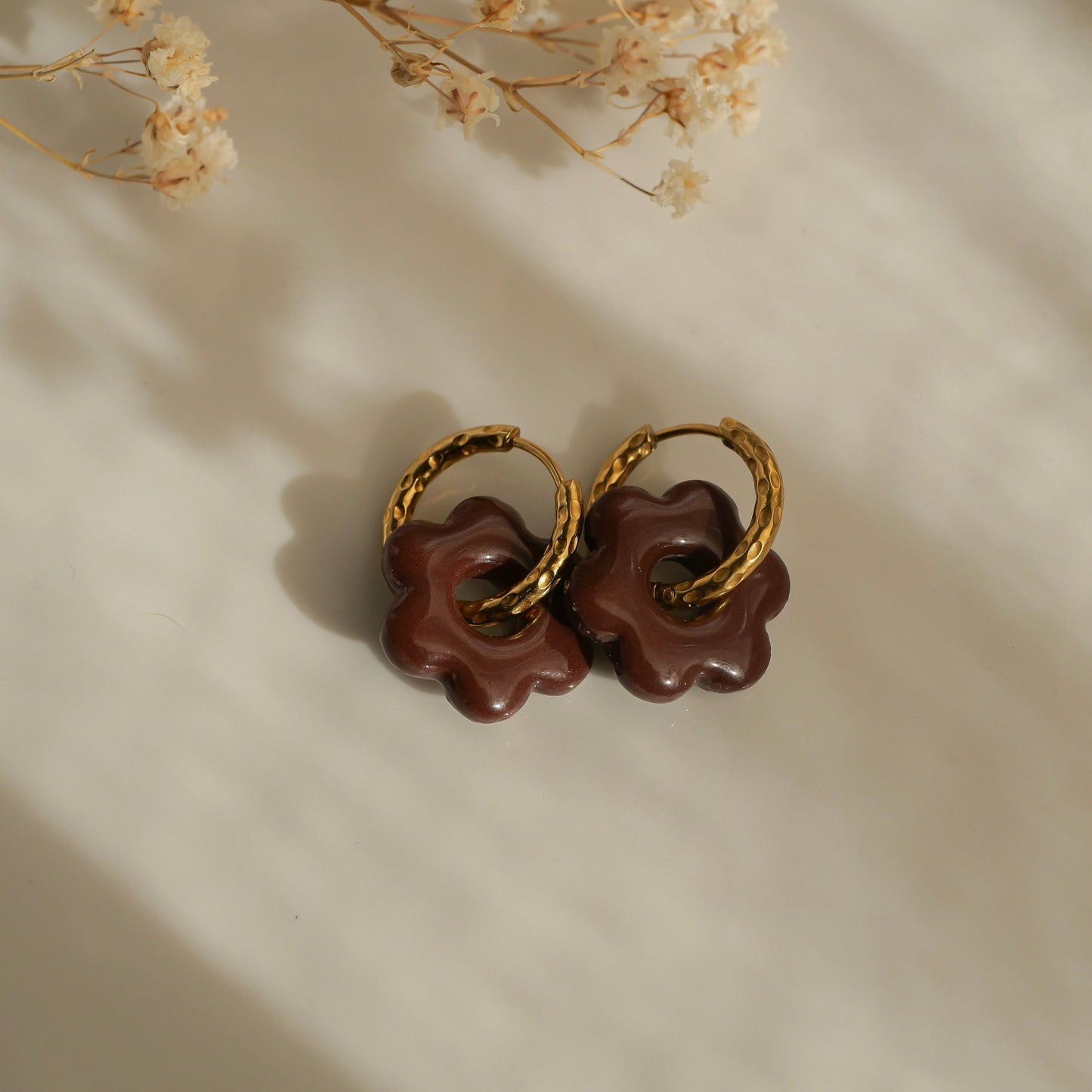 Mini Fleur Chocolat (pendentifs seuls)
