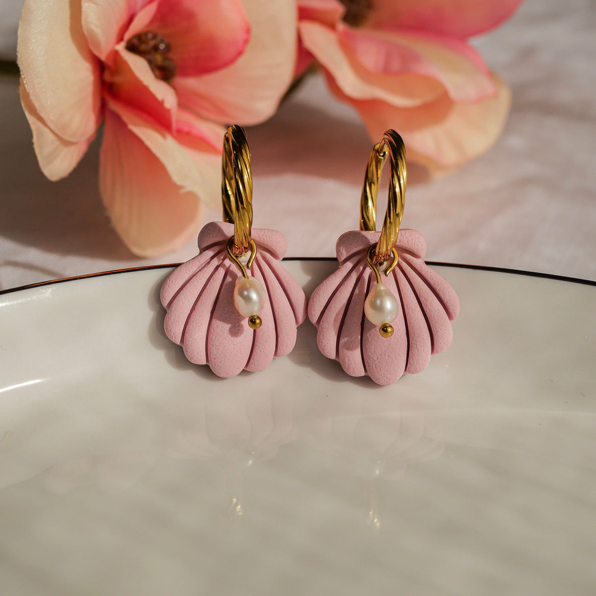 Ecume Rose Or (pendentifs seuls)