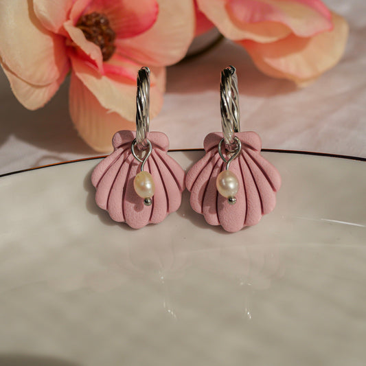 Ecume Rose Argent  (pendentifs seuls)