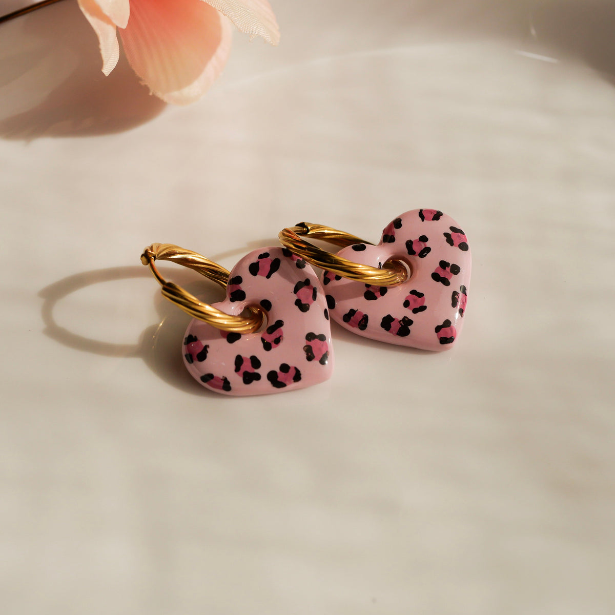 Coeurs Léo Rose (pendentifs seuls)