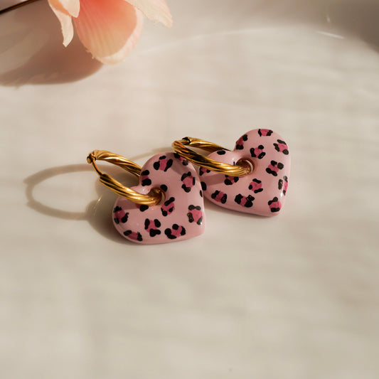 Coeurs Léo Rose (pendentifs seuls)