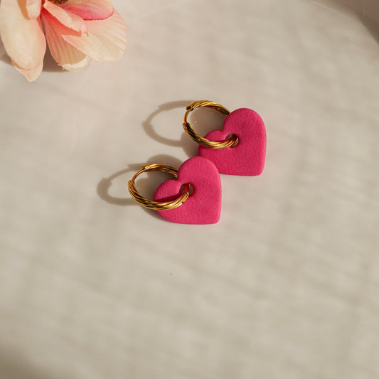 Coeur Fuchsia (pendentifs seuls)