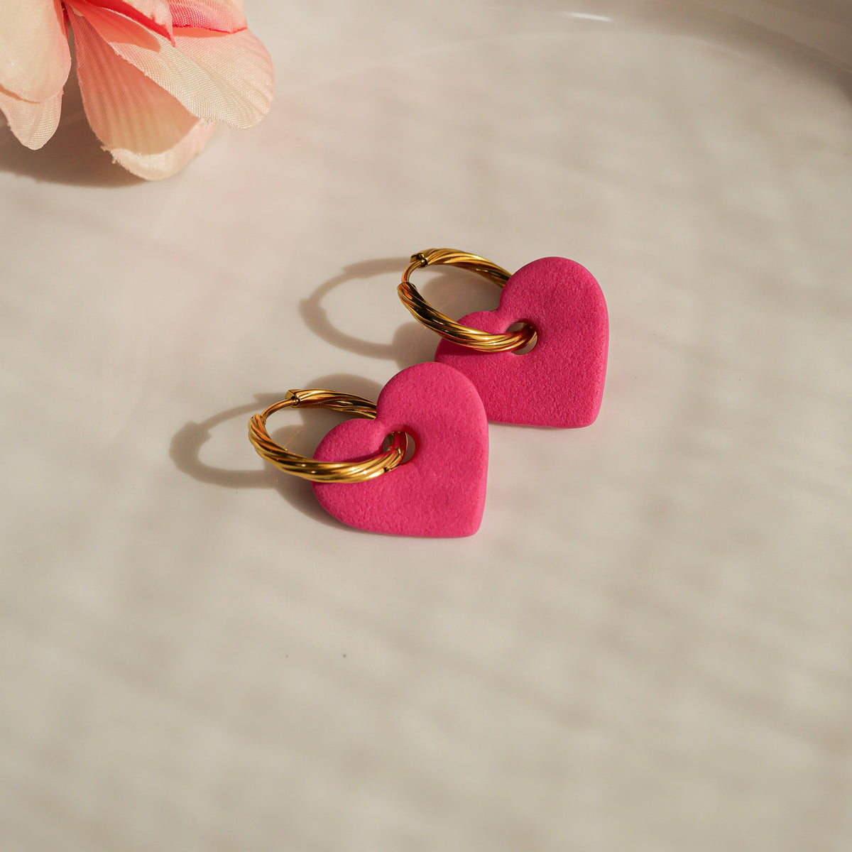 Coeur Fuchsia (pendentifs seuls)