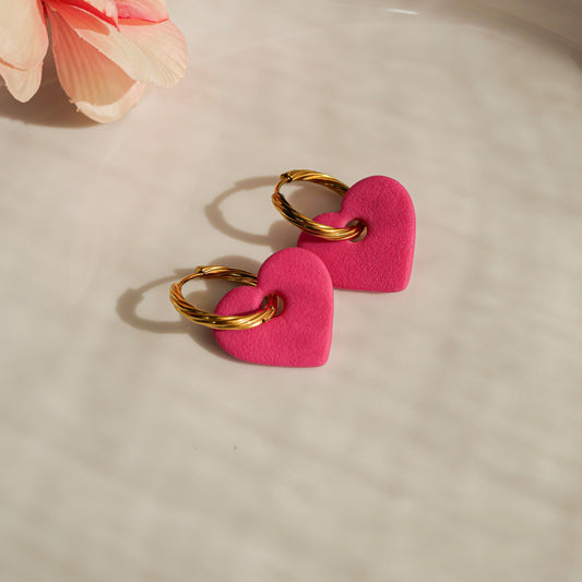 Coeur Fuchsia (pendentifs seuls)