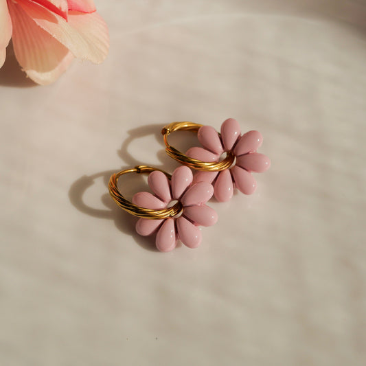 Fleurs Rose Poudré (pendentifs seuls)