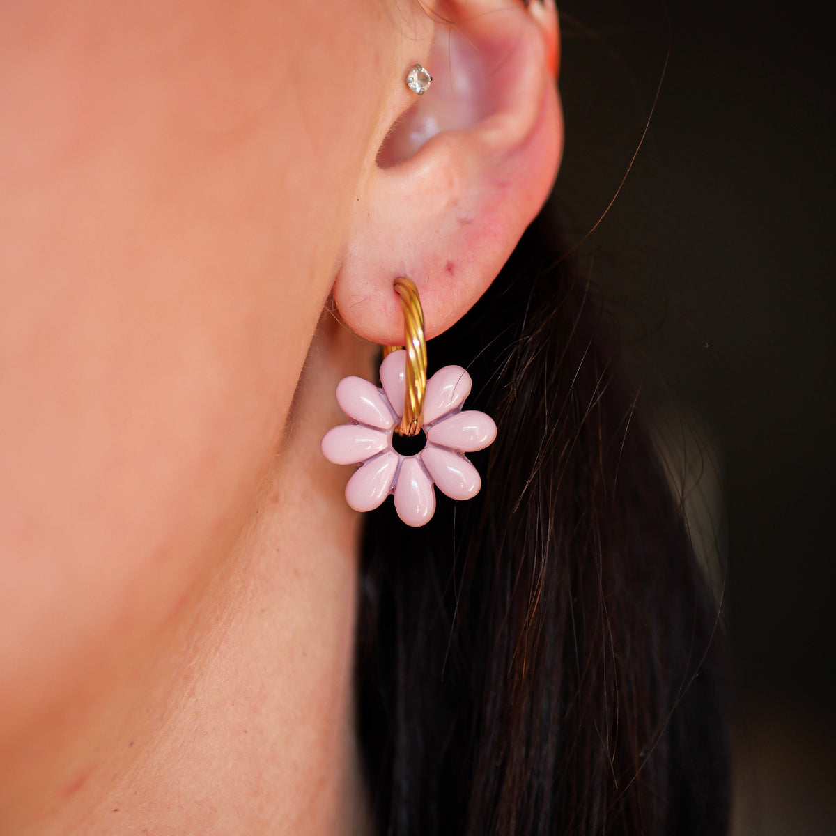 Fleurs Rose Poudré (pendentifs seuls)