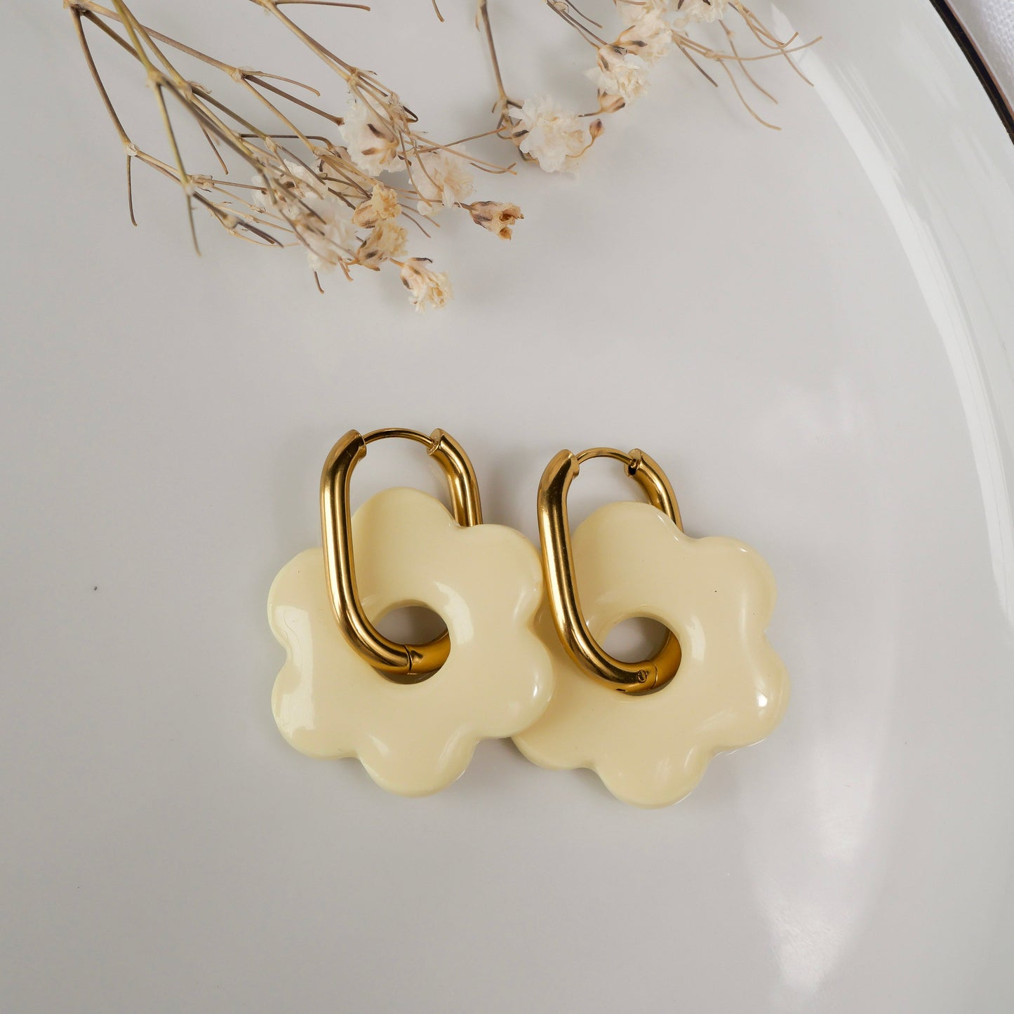 Fleurs signatures - Sorbet Vanille (pendentifs seuls)