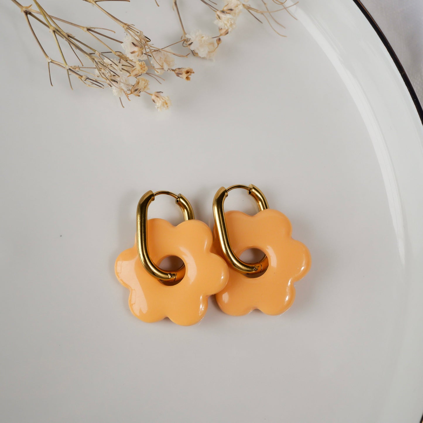 Fleurs signatures - Sorbet Abricot (pendentifs seuls)